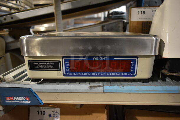 Atron POS-30RB Metal Commercial Countertop 30 Pound Capacity Food Portioning Scale. Cannot Test Due To Missing Power Cord  - Image 2 of 5