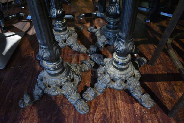 4 Black Metal Ornate Table Bases. 19x19x29. 4 Times Your Bid! (lounge) - Image 2 of 4