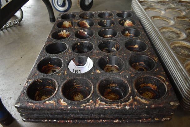 4 Metal 24 Cup Muffin Baking Pans. 14x21x1.5. 4 Times Your Bid!