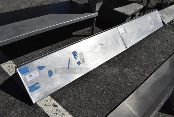 Metal Shelf w/ Wall Mount Brackets. 97x12x14 - Image 1 of 2