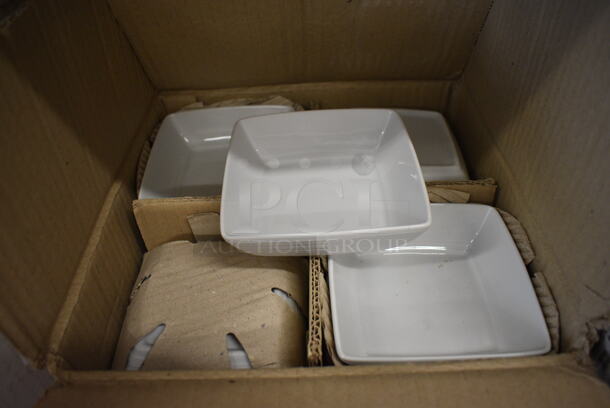 72 BRAND NEW IN BOX! Sant Andrea White Ceramic Square Bowls. 4.5x4.5x1.5. 72 Times Your Bid! - Image 2 of 3