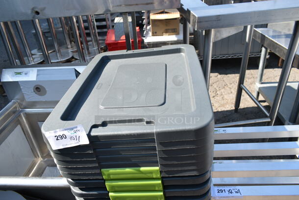 6 BRAND NEW SCRATCH AND DENT! Sterilite 1525LAB3V 18 Gallon Tuff1 Poly Bin w/ Lid. 6 Times Your Bid!  - Image 3 of 4