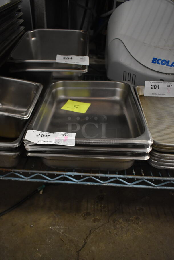 5 Stainless Steel 1/2 Size Drop In Bins. 5 Times Your Bid! - Image 1 of 3