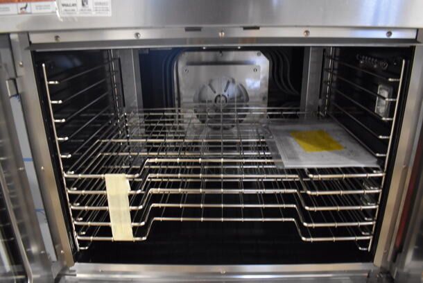 BRAND NEW SCRATCH AND DENT! LATE MODEL! Vulcan VC5ED ENERGY STAR Stainless Steel Commercial Electric Powered Full Size Convection Oven w/ View Through Doors, Metal Oven Racks and Thermostatic Controls. 240 Volts, 3/1 Phase. 40x32x31.5. Tested and Working! - Image 5 of 9