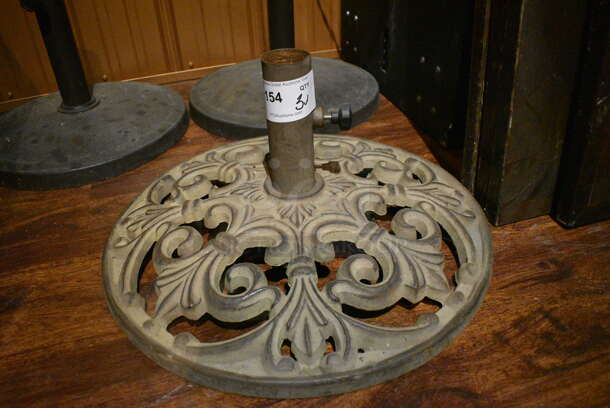 3 Various Patio Umbrella Bases. 21x21x12, 17x17x12. 3 Times Your Bid! (bar) - Image 2 of 4