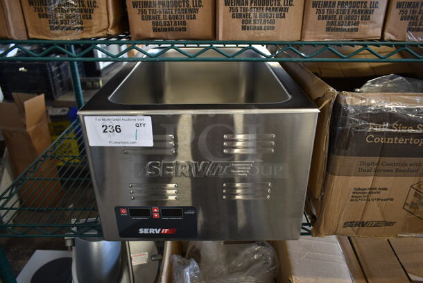 BRAND NEW SCRATCH AND DENT! 2023 ServIt 423FW150 Stainless Steel 12" x 20" Full Size Electric Countertop Food Cooker / Warmer with Digital Control. 120 Volts, 1 Phase. Tested and Working! - Image 3 of 7