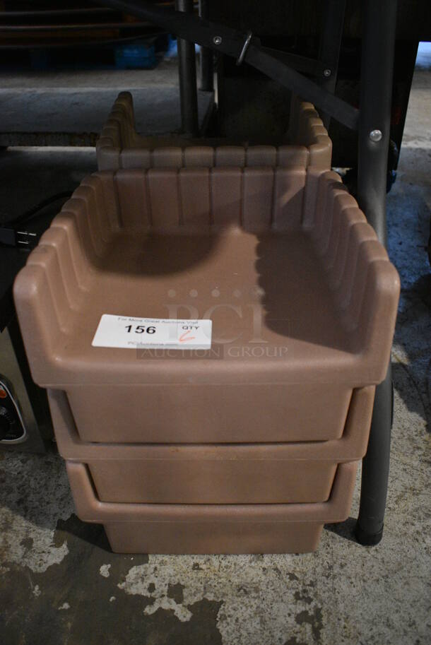 6 Brown Poly Booster Seats. 12x11x7. 6 Times Your Bid!