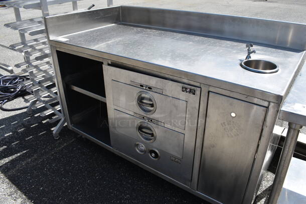 Stainless Steel Commercial Counter w/ Toastmaster 2 Drawer Warming Drawer and Under Shelf. 60x30x42 - Image 4 of 7
