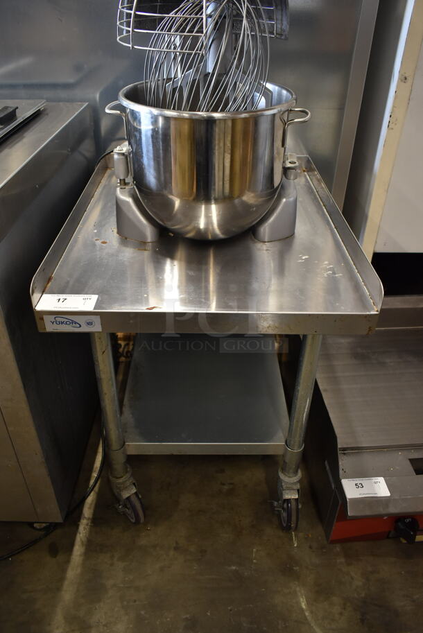 Yukon Stainless Steel Commercial Equipment Stand w/ Under Shelf on Commercial Casters.