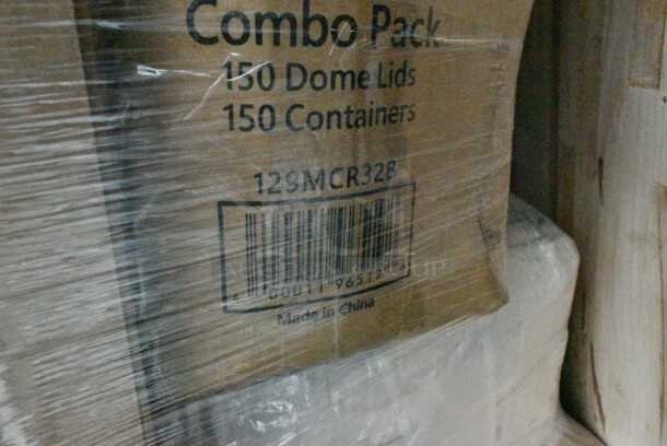PALLET LOT of 40 BRAND NEW Boxes Including 2 Box 500TO993C3 Choice 9" x 9" x 3" Microwaveable 3-Compartment Black / Clear Plastic Hinged Container - 100/Case, 2 Box 5535411 Acopa 11.5 oz. Customizable Glass Goblet - 12/Case, 130BKFKSNX500 Choice Black Extra Heavy Weight Wrapped Plastic Cutlery Pack with Napkin - 500/Case, 5001TPJ Lavex 1-Ply 1400' Universal Jumbo Toilet Paper Roll with 9" Diameter - 12/Case, 4 Box 966UPWIDEB OneUp by Choice White 2-Ply Wide Interfold 6 1/2" x 8 1/2" Dispenser Napkin - 6000/Case, 43309LPIE100 Choice 9" Clear Hinged Low Pie Container - 100/Case, 2 Box 2 Box 130HBKCUTFW Visions Individually Wrapped Black Heavy Weight Plastic Fork - 1000/Case, 3 Box 130BKFORKH Choice Black Heavy Weight Plastic Fork - 1000/Case, 500LFLAT5 Choice Lids. 40 Times Your Bid! - Image 4 of 12