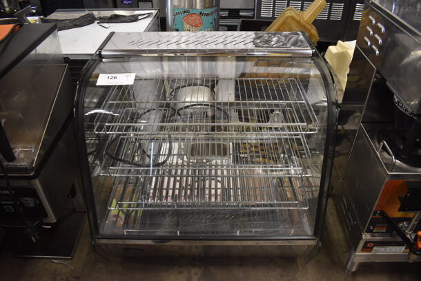 RTR-120L Commercial Stainless Steel Electric Heated Display Case With Steel Shelves. 110V. Tested and Working!
