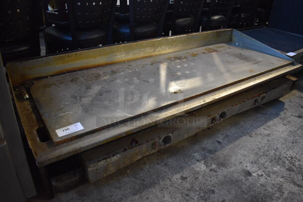 Keating Miraclean 72.BFLD Stainless Steel Commercial Countertop Natural Gas Powered Flat Top Griddle. 72x32x17 - Image 1 of 6