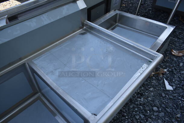 BRAND NEW SCRATCH AND DENT! Regency 600S31824224 Stainless Steel Commercial 3 Bay Sink w/ Dual Drain Boards. No Legs. Bays 18x24. Drain Boards 22.5x26 - Image 5 of 6