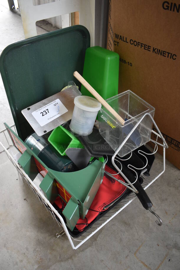 ALL ONE MONEY! Lot of Various Items Including White Sign. Tray, K Cup Rack and White Basket! - Image 3 of 3