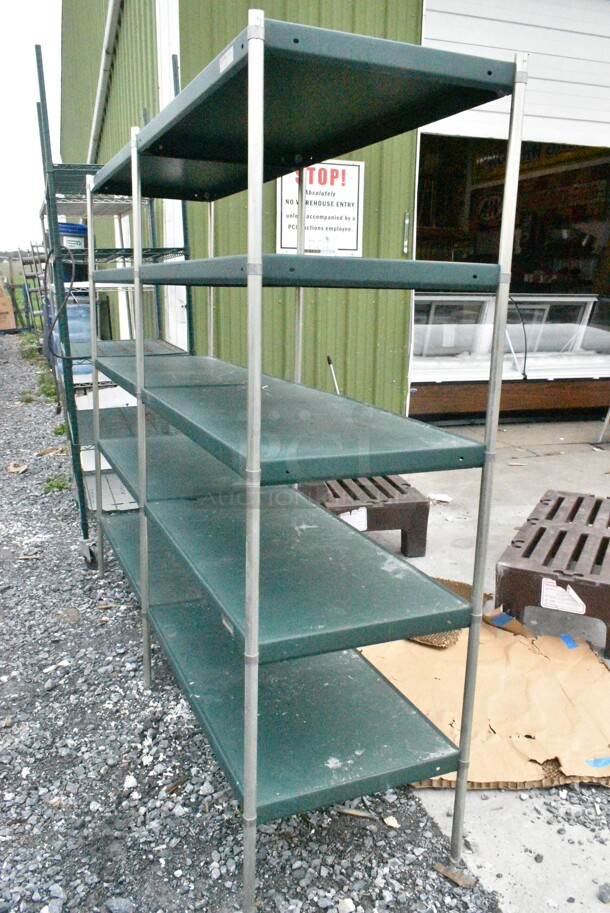 Metal 5 Tier Shelving Unit. BUYER MUST DISMANTLE. PCI CANNOT DISMANTLE FOR SHIPPING. PLEASE CONSIDER FREIGHT CHARGES.
 - Image 3 of 7