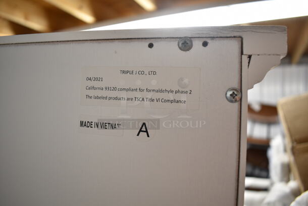 2 Pieces of White Furniture; Cabinet and Freemont Linen Cabinet. 2 Times Your Bid! - Image 11 of 12