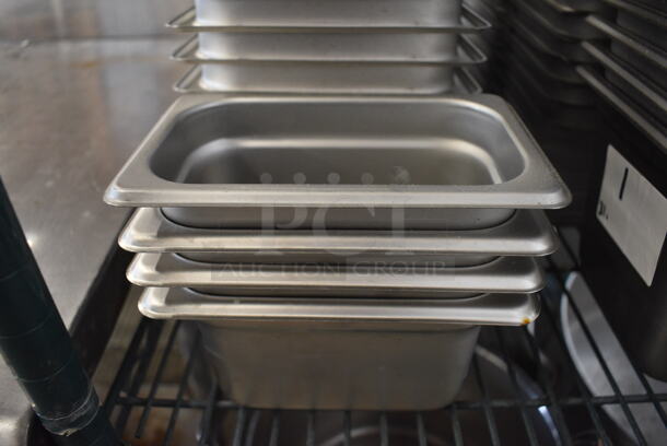 24 Stainless Steel 1/9 Size Drop In Bins. 1/9x4. 24 Times Your Bid!