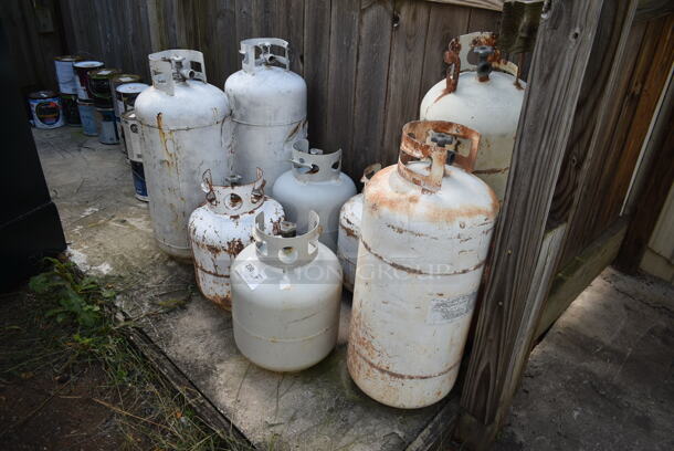 ALL ONE MONEY! Lot of 9 Metal Tanks. Buyer Must Pick Up - We Will Not Ship This Item. (outside) - Image 2 of 5