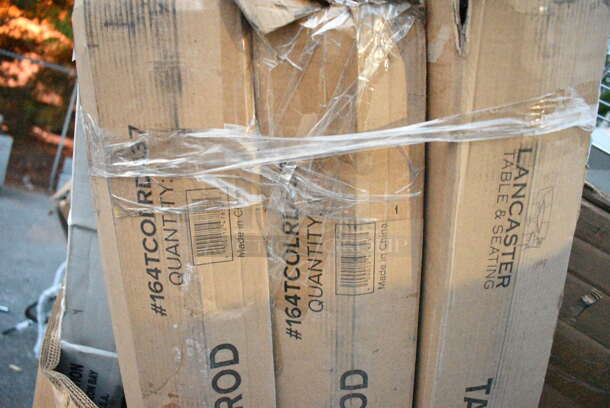 PALLET LOT of 20 BRAND NEW Items Including 2 Box 600PR1820Z Regency 20 Pan End Load Nesting Bun / Sheet Pan Rack - Unassembled, 460BB18X Regency Wall Mounting Bracket for Black Epoxy Wire Shelving, 2 Box 5583888, 3 Box 164TCOLRD437 Lancaster Table & Seating 37 1/2" x 4" Bar Height Table Base Column and Rod, 600WT30X30SS Regency 30" x 30" 16-Gauge 304 Stainless Steel Commercial Open Base Work Table, 600TS3036S Regency 30" x 36" 16-Gauge 304 Stainless Steel Commercial Work Table with Undershelf, 600TS1860S Regency 18" x 60" 16-Gauge 304 Stainless Steel Commercial Work Table with Undershelf. 20 Times Your Bid! - Image 9 of 10