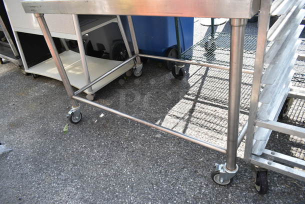 Stainless Steel Table on Commercial Casters.  - Image 2 of 4