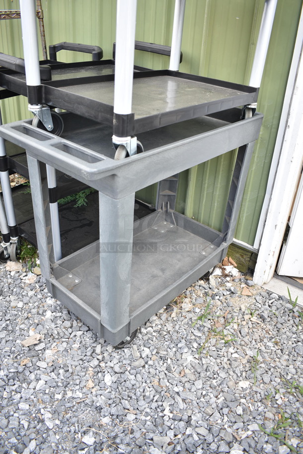 5 Various Poly Carts; Four Black 3 Tier and 1 Gray 2 Tier. 32x16x40, 34.5x17.5x31.5. 5 Times Your Bid! - Image 6 of 6
