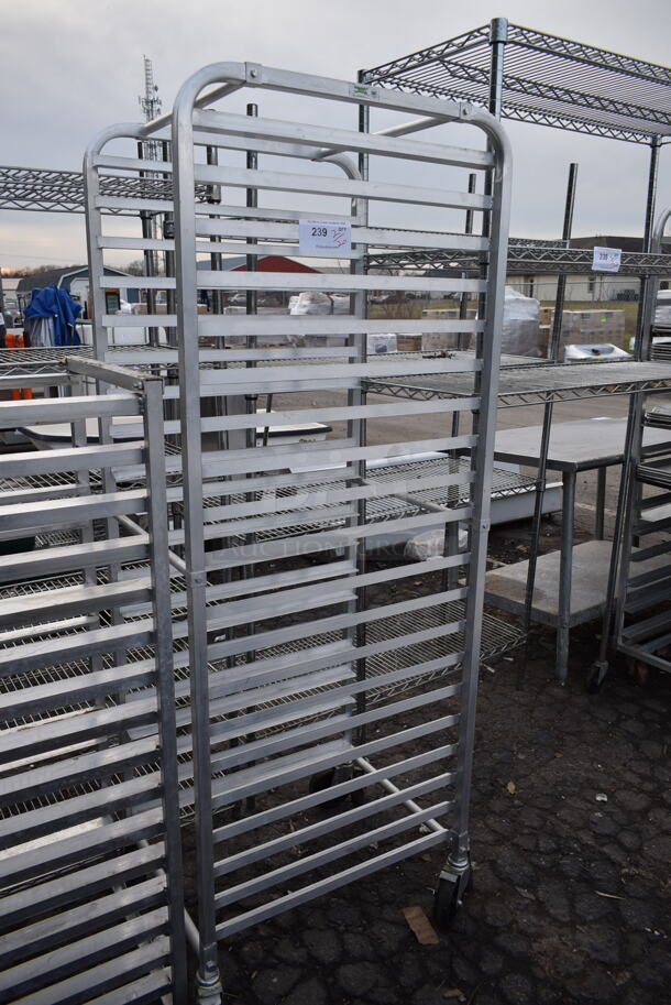 Metal Commercial Pan Transport Rack on Commercial Casters.