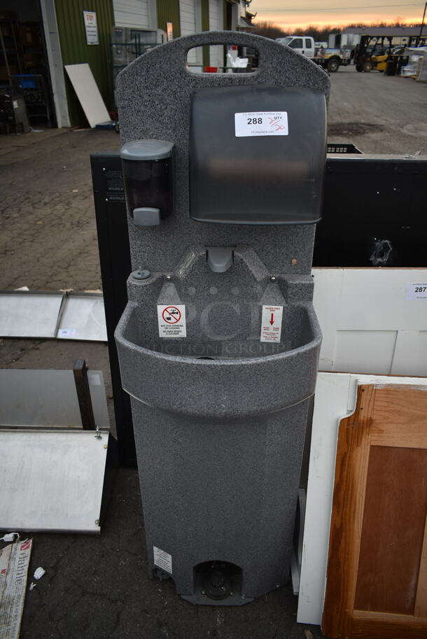 Poly John Gray Poly Sink w/ Soap Dispenser. - Image 1 of 6