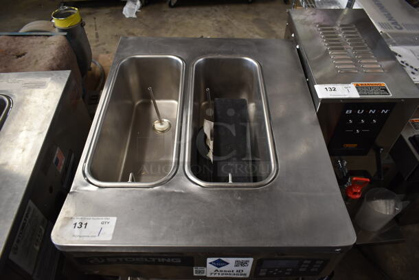 2019 Stoelting SF121-38I2 Stainless Steel Commercial Countertop Air Cooled 2 Flavor w/ Twist Soft Serve Ice Cream Machine w/ Mixing Head Attachment. 208-240 Volts, 1 Phase.  - Image 2 of 7