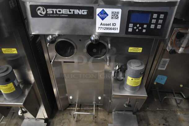 2019 Stoelting SF121-38I2 Stainless Steel Commercial Countertop Air Cooled 2 Flavor w/ Twist Soft Serve Ice Cream Machine w/ Mixing Head Attachment. 208-240 Volts, 1 Phase.  - Image 6 of 7