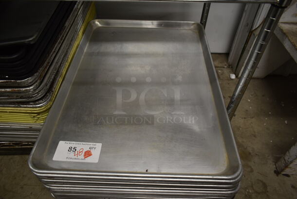 ALL ONE MONEY! Lot of 48 Various Metal Baking Pans and Poly Trays. Includes 18x26x1 - Image 3 of 5
