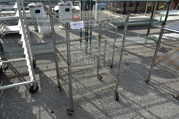 Chrome Finish 3 Tier Wire Shelving Unit on Commercial Casters. BUYER MUST DISMANTLE. PCI CANNOT DISMANTLE FOR SHIPPING. PLEASE CONSIDER FREIGHT CHARGES.
 - Image 2 of 2