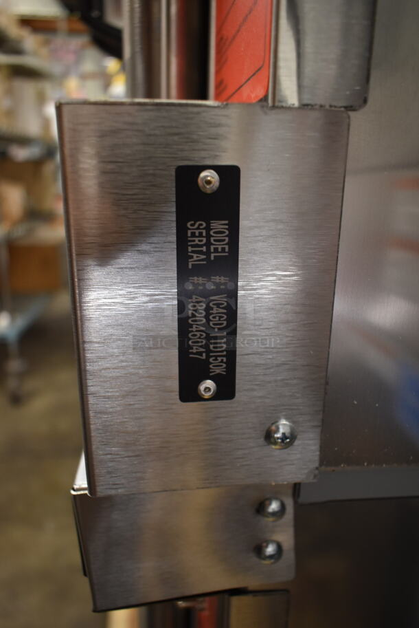 2 BRAND NEW SCRATCH AND DENT! Vulcan VC4GD-11D150K ENERGY STAR Stainless Steel Commercial Gas Powered Full Size Convection Oven w/ View Through Doors, Metal Oven Racks and Thermostatic Controls. 2 Times Your Bid! Tested and Working! - Image 5 of 12