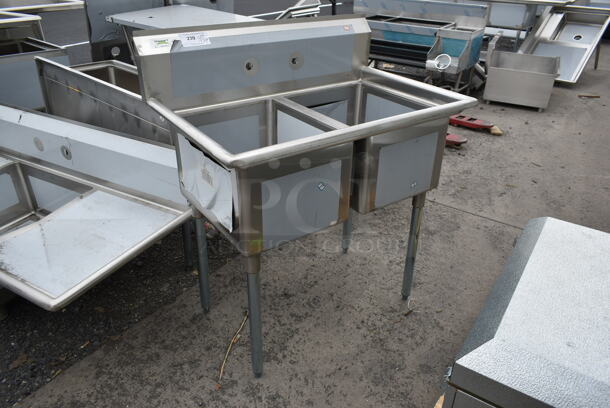 BRAND NEW SCRATCH AND DENT! Regency 600S12323224 Stainless Steel Commercial Two Bay Sink. - Image 2 of 6