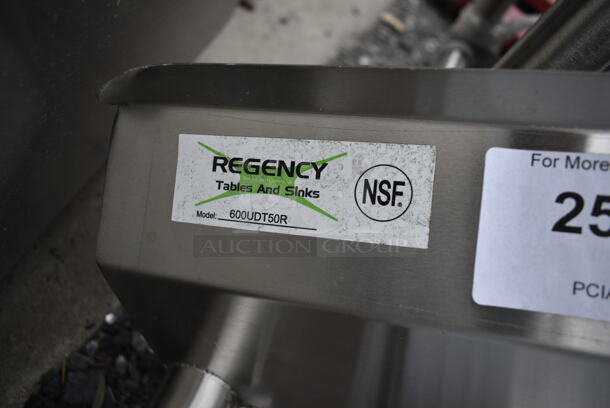BRAND NEW SCRATCH AND DENT! Regency 600UDT50R Stainless Steel Commercial Single Bay Sink w/ Left Side Drain Board.  - Image 5 of 6