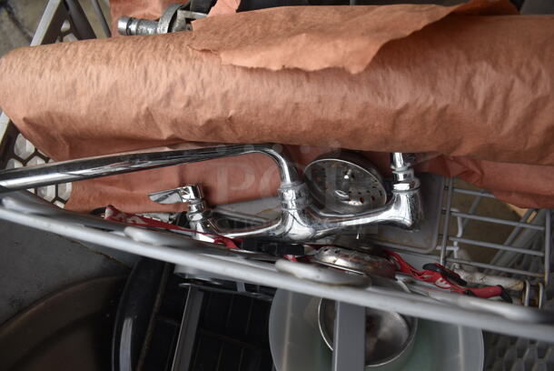 ALL ONE MONEY! Contents of Shopping Cart Including Butcher Paper Holder, Pans, Plastic Bins, Lids and More! Cart Not Included - Image 4 of 4