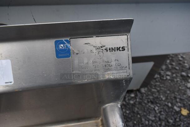 Eagle Stainless Steel Commercial 3 Bay Sink. Bays 16x19 - Image 3 of 6