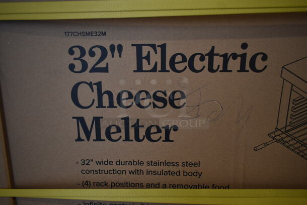 3 BRAND NEW SCRATCH AND DENT! Avantco 177CHSME32M Stainless Steel Commercial Countertop Electric Powered 32" Cheese Melter. 208/240 Volts. Stock Picture Used as Gallery. 3 Times Your Bid! - Image 5 of 8