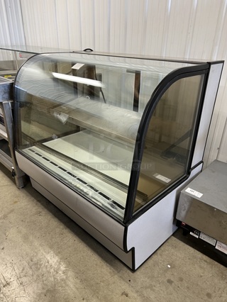Federal CGR5048CD Stainless Steel Commercial Floor Style Display Case Merchandiser. 120 Volts, 1 Phase. 50x35x50. Tested and Working!