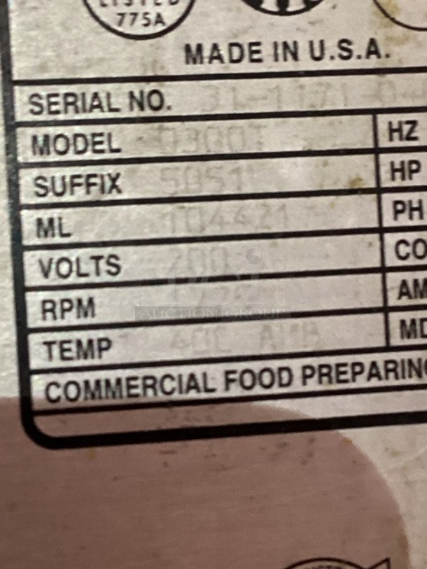 Hobart D-300T All Purpose Mixer W/Bowl, Paddle and Bowl Guard. TESTED AND WORKING! - Image 3 of 3