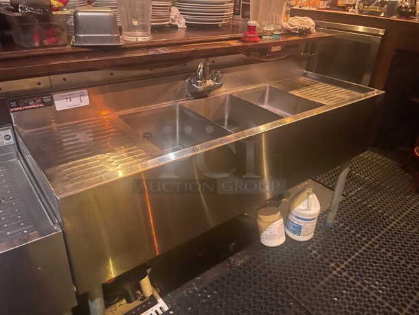 Clean! RJ Commercial Three Compartment Bar Sink NSF - Image 2 of 8