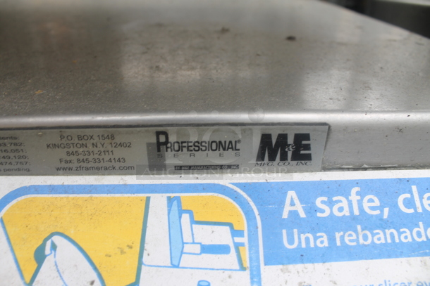 Face to Face Stainless Steel Commercial Floor Style Meat Slicer Station on Commercial Casters. - Image 4 of 5