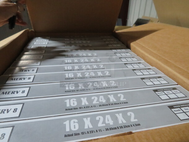 One Case Of 12 Filters. 16X24X2 - Image 2 of 2