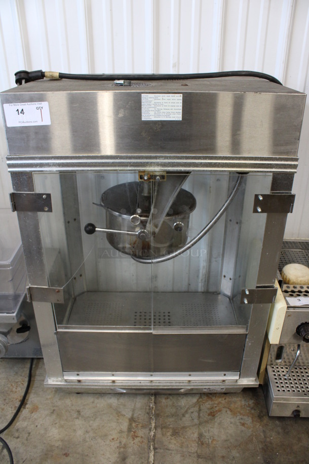 Gold Medal Model 2001ST Metal Commercial Countertop Popcorn Machine Merchandiser. 120 Volts, 1 Phase. 28x20.5x41. Cannot Test Due To Plug Style