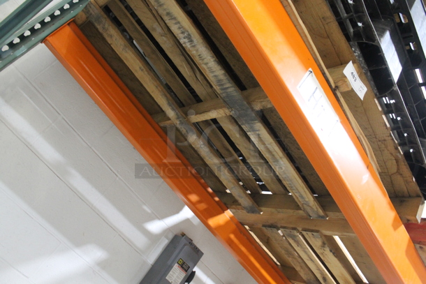 ALL ONE MONEY! Lot of Orange and Green Metal Pallet Racking. Does Not Include Contents. BUYER MUST REMOVE. - Image 3 of 4