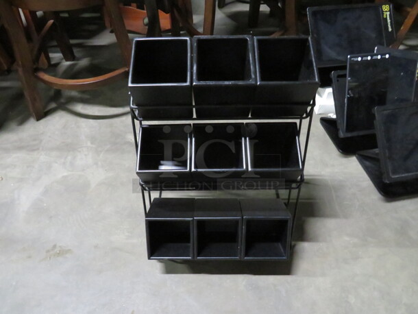 One 9 Hole Condiment Organizer. 12.5X12X18 - Image 1 of 2