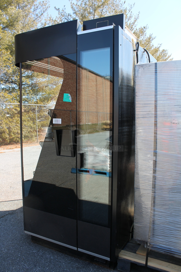 Black Metal Commercial Open Grab N Go Flower Merchandiser w/ Metal Shelves. 208-240 Volts.  - Image 5 of 7