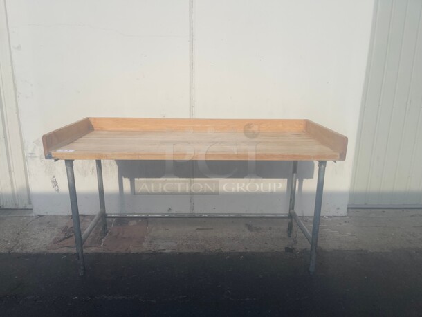 Clean! Wooden Bakery Table With Edges NSF Very Clean Top - Image 2 of 10