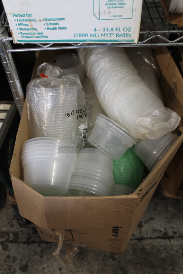 ALL ONE MONEY! Lot of Various Items Including Stainless Steel Full Size Drop In Bins and Paper Products - Image 2 of 5