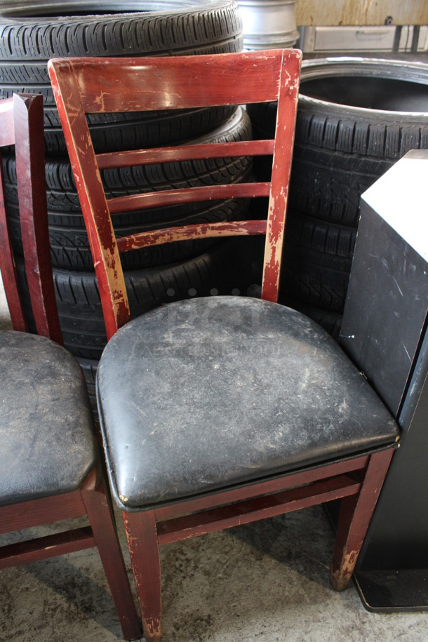 4 Wooden Dining Chairs. 17x17x33, 17x17x35. 4 Times Your Bid! - Image 3 of 4