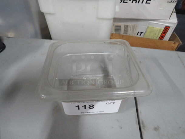 One 1.6 Size 4 Inch Deep Food Storage Container.